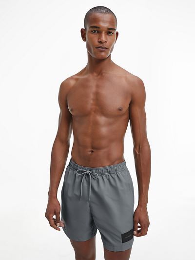 Calvin Klein Fürdőruha HU532598 | Calvin Klein Core Solids Medium Drawstring Férfi Úszónadrág Szürke